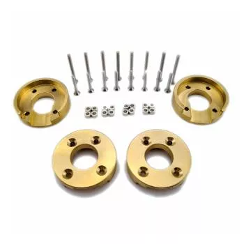 4 pcs. Crawler axle weights made of brass incl. screws and sleeves